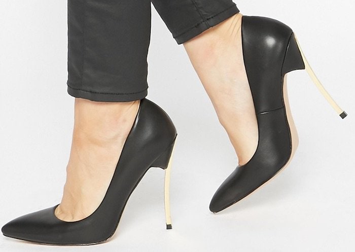 Lost Ink Metal Heeled Pumps