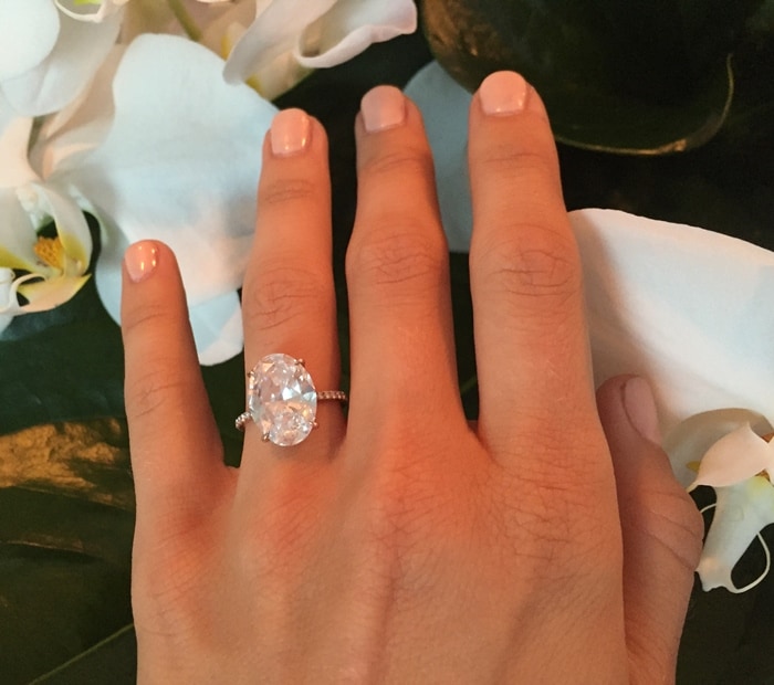 Julianne Hough's beautiful engagement ring is approximately seven carats