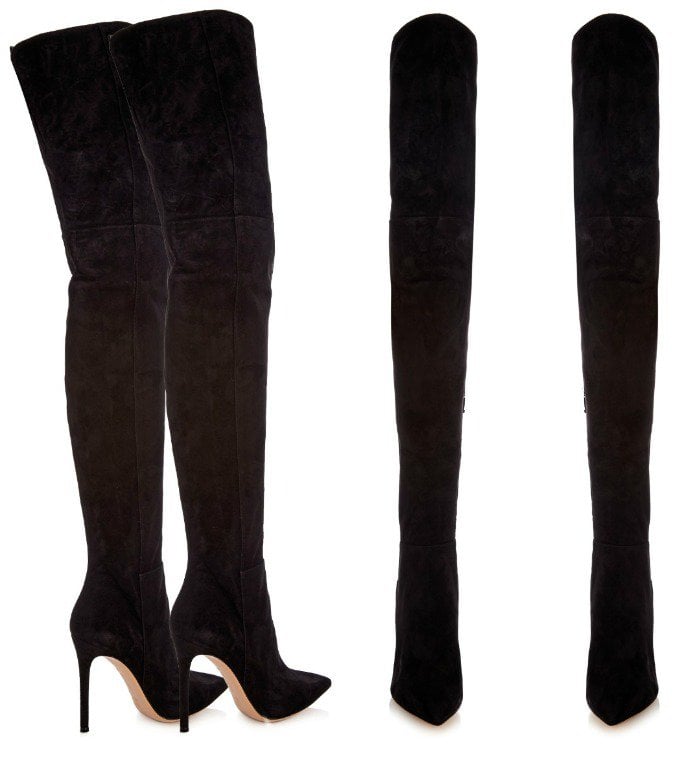 Gianvito Rossi Suede Over-the-Knee Boots