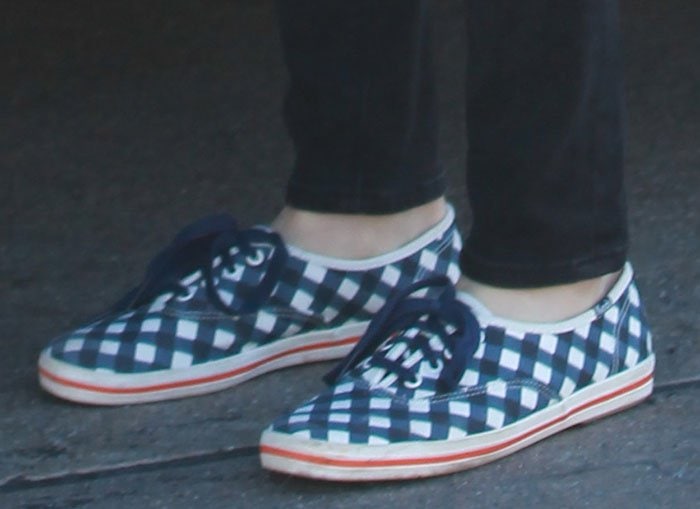 Amanda Seyfried's feet in Keds for Kate Spade New York sneakers