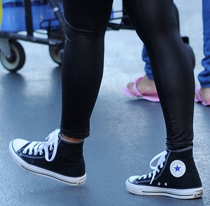 Amber Rose's Converse Chuck Taylor high-top sneakers