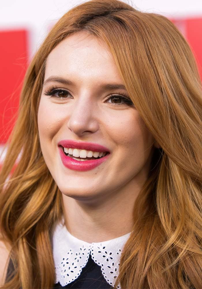 Bella Thorne wears her hair down at the premiere of "Alvin and the Chipmunks: The Road Chip"