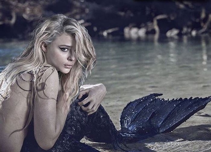 Chloë Grace Moretz shared a photo of herself as The Little Mermaid on Facebook