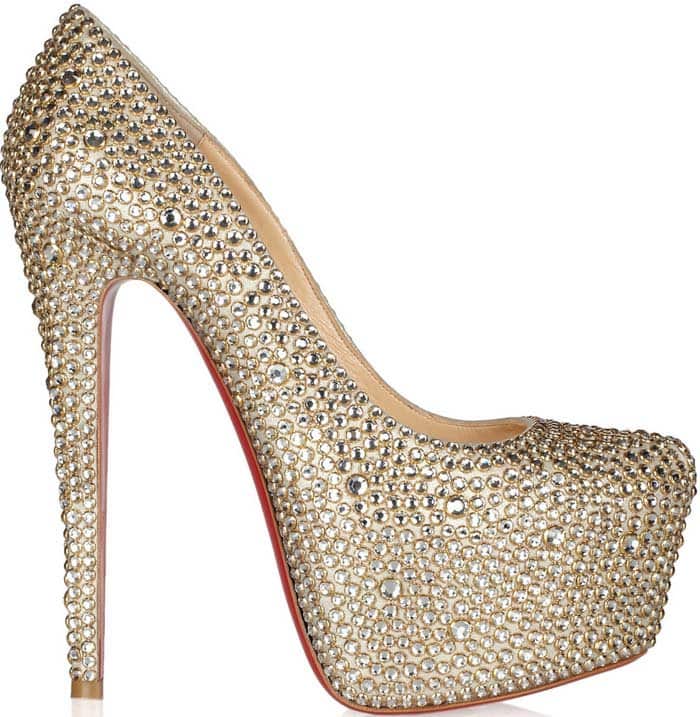 Daffodile 160 Crystal-Embellished Suede Pumps