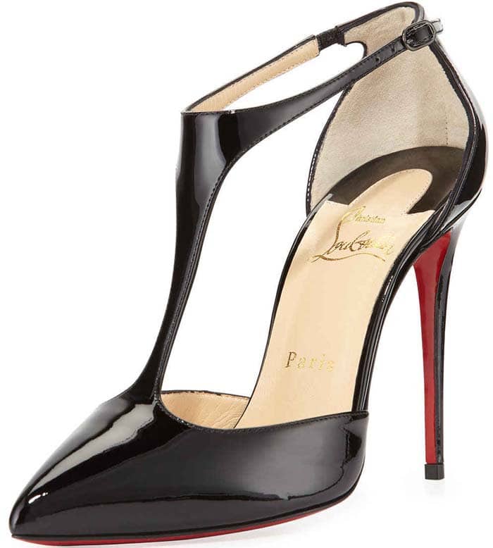 Black Patent Christian Louboutin J String Sandals