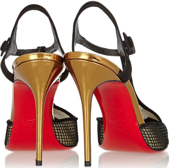 Christian Louboutin "T Cool" Suede-Trimmed Mesh Pumps