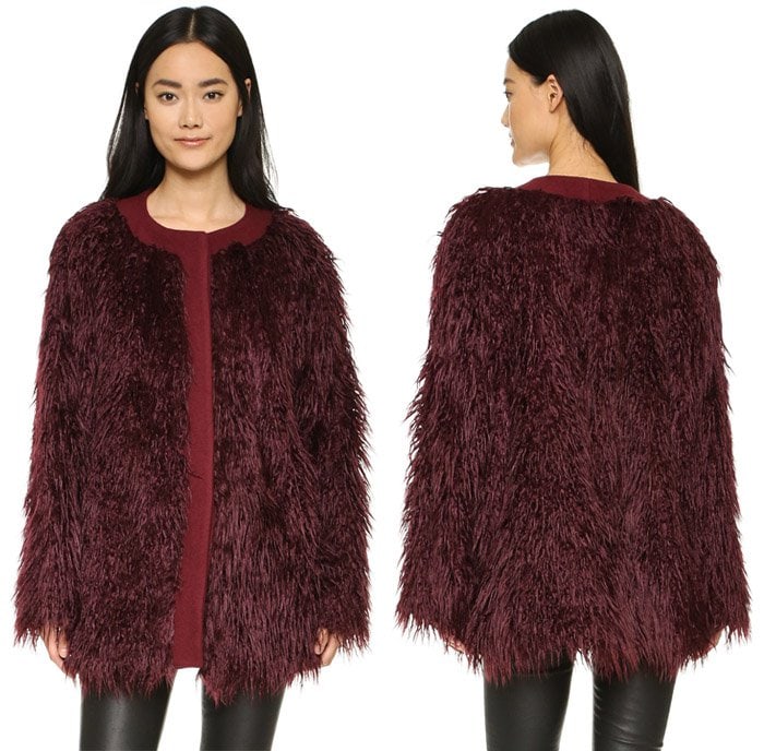 DKNY Faux Fur Coat