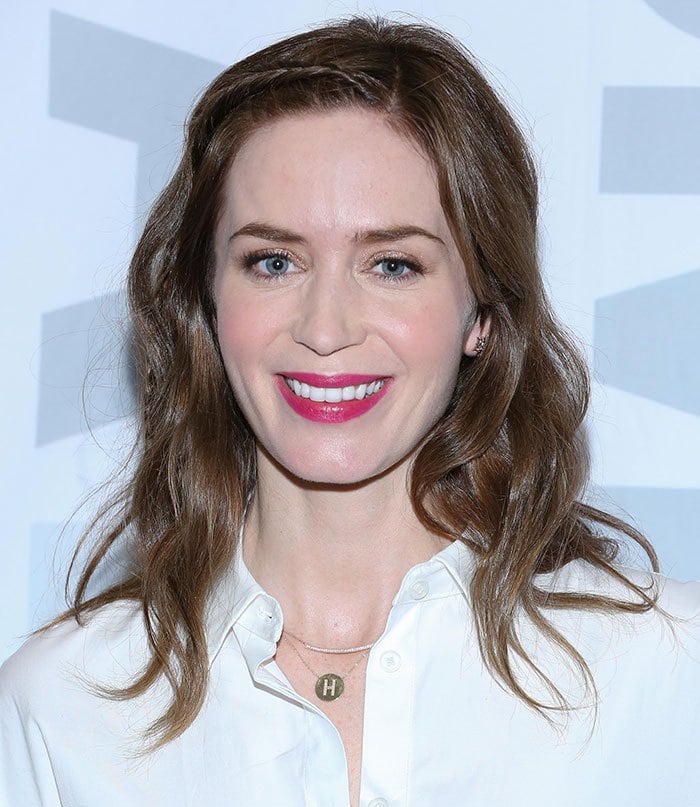 Emily Blunt wears her hair down at the New York screening of "Sicario"