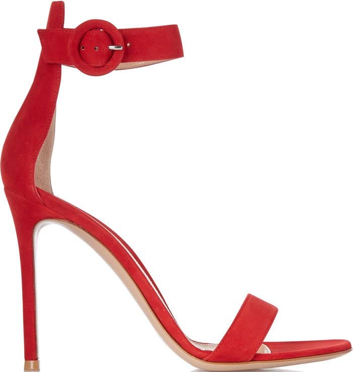 Gianvito Rossi Portofino Sandals in Red Suede