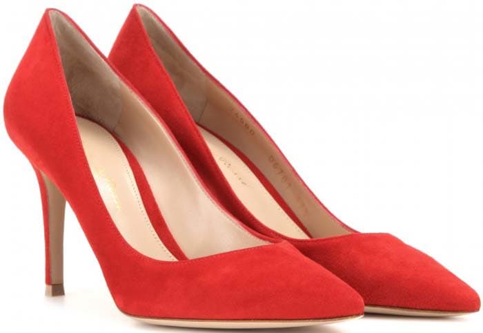 Red Gianvito Rossi Suede Pumps