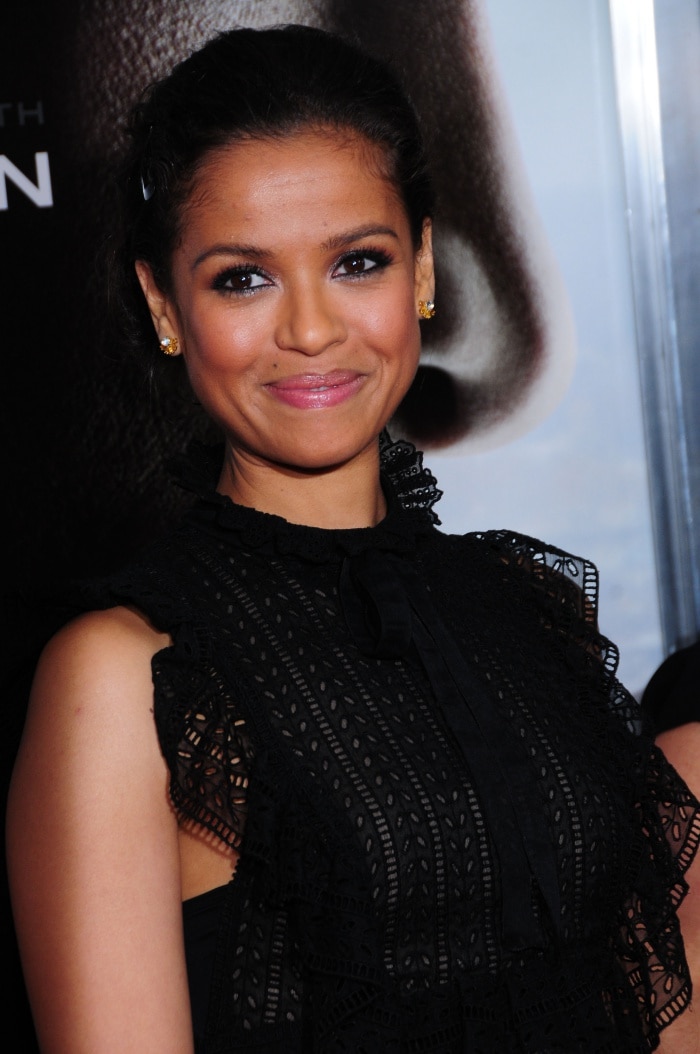 Gugu Mbatha-Raw on the red carpet of the premiere of "Concussion" at the AMC Loews Lincoln Square in New York City on December 16, 2015