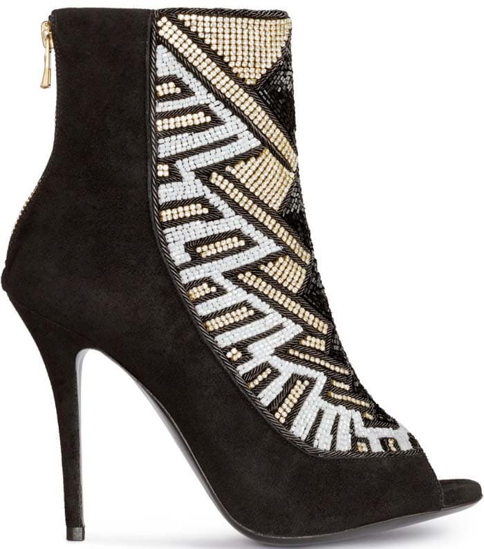 Balmain x H&M Beaded Suede Pumps