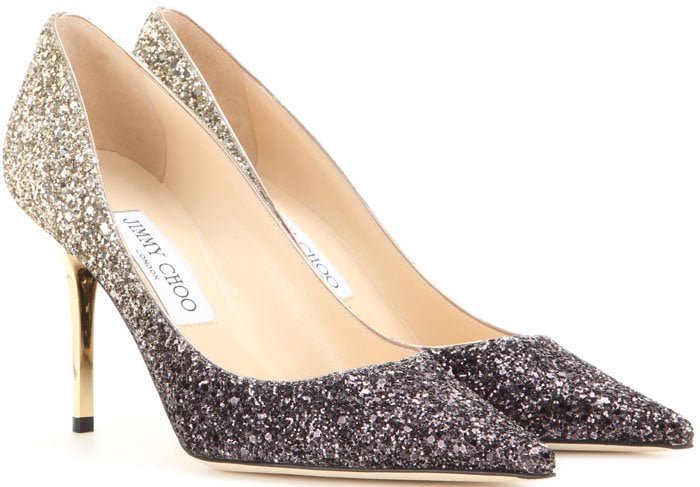 Jimmy Choo "Agnes" Ombré Glitter Pumps