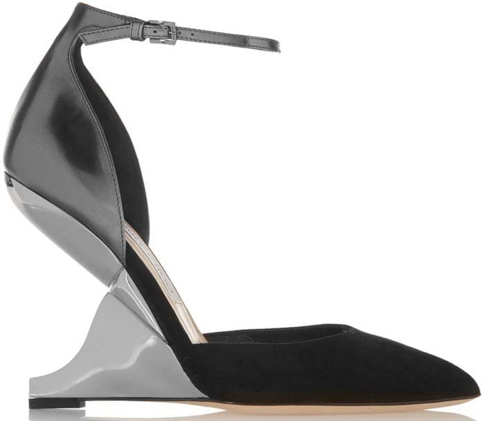 With a structured cutout wedge heel, Jimmy Choo's 'Kade' is a contemporary take on the classic point-toe pump