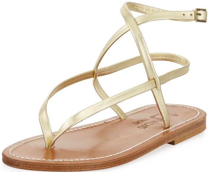 K.Jacques St. Tropez "Delta" Ankle Wrap Sandal