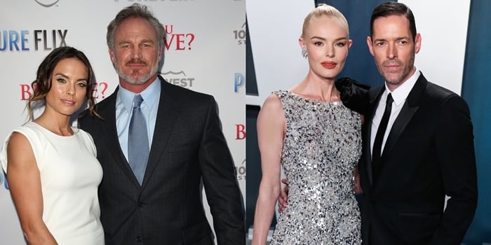 Brian Bosworth, pictured with his second wife Morgan Leslie Heuman, is not the father of Kate Bosworth, who