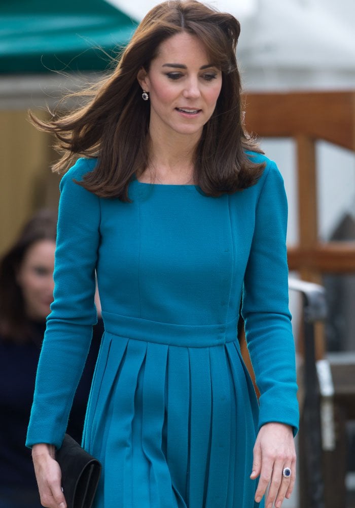 Kate Middleton wears an Emilia Wickstead dress to tend to her royal duties out in London