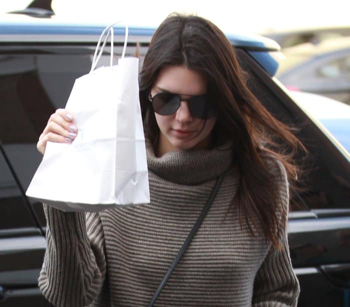 Kendall Jenner in an Elizabeth and James Bee jacket