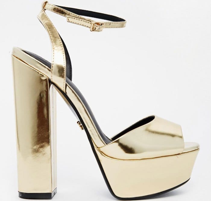 Gold Metallic Kurt Geiger Hero Platform Sandals