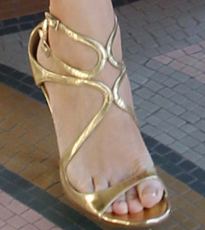 Kylie Minogue's feet in Jimmy Choo heels