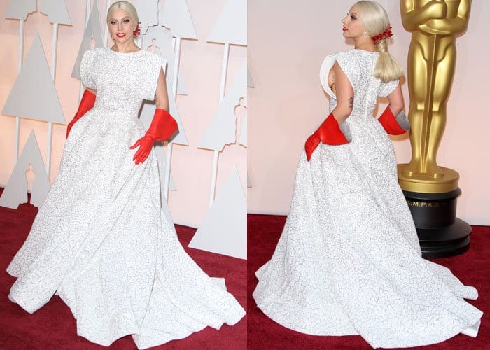 Lady Gaga donned a custom Alaia gown and Lorraine Schwartz jewelry