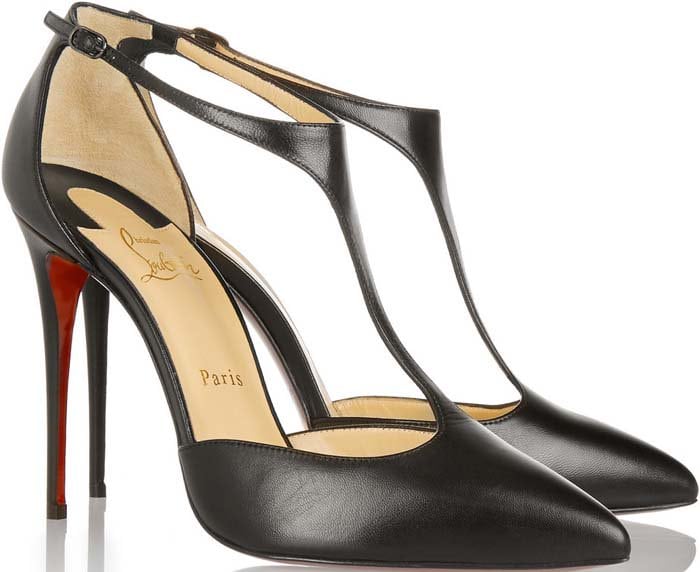 Christian Louboutin "J String" Leather T-Bar Pumps