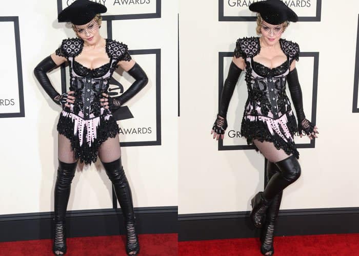 Madonna's burlesque-inspired Givenchy ensemble made use of every manageable bit of embellishment