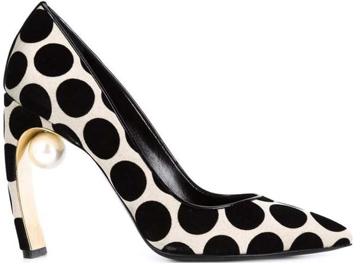 Nicholas Kirkwood Pearl-Embellished Polka Dot Pumps