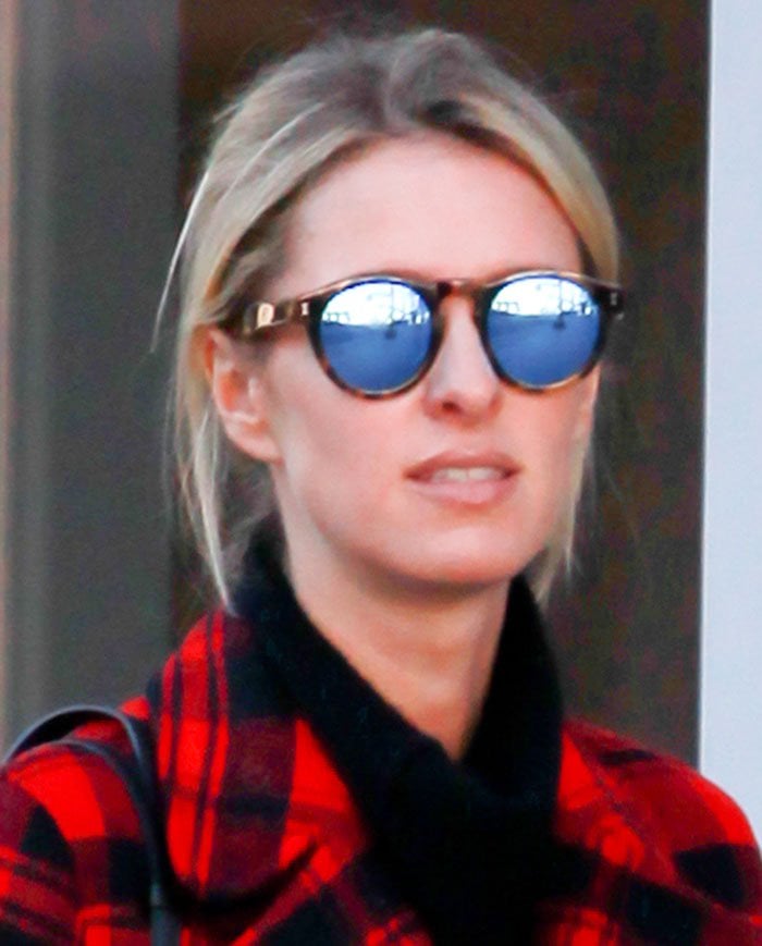 Nicky Hilton wears her hair back as she goes shopping in Beverly Hills