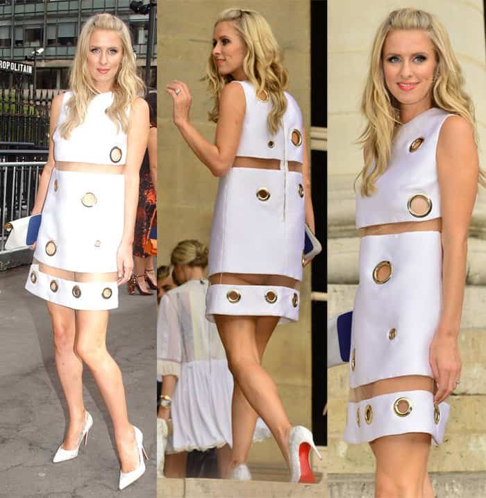 Nicky Hilton's revealing Versace dress leads to an unintended fashion statement at Paris Fashion Week