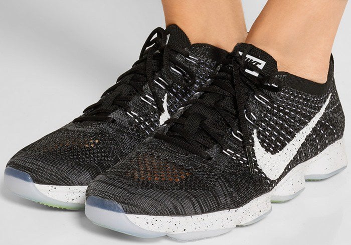 Nike "Flyknit Zoom Agility" Mesh Sneakers