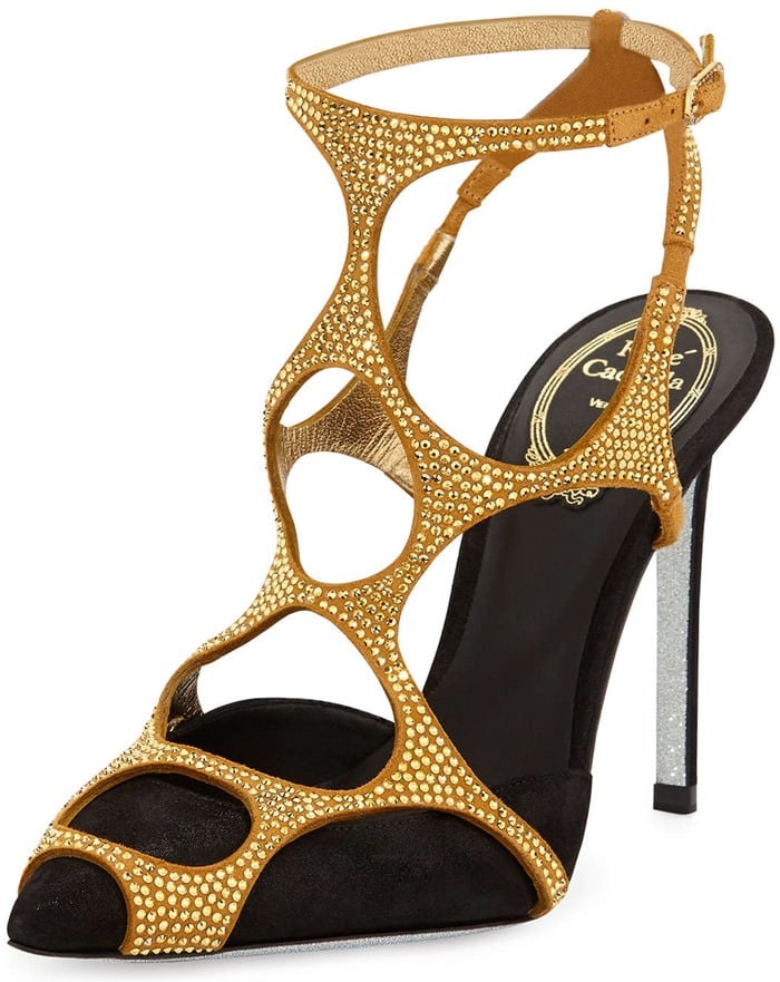 Rene Caovilla Strass Web-Caged Pump