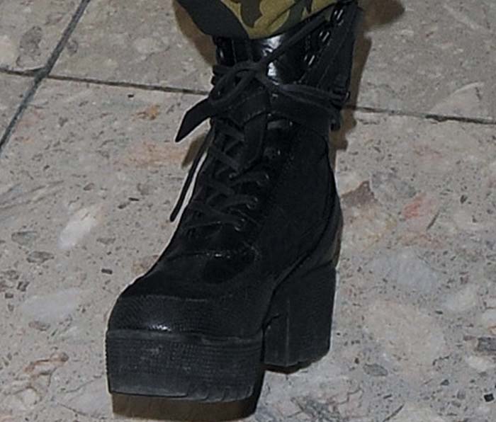 Rita Ora's feet in Louis Vuitton boots