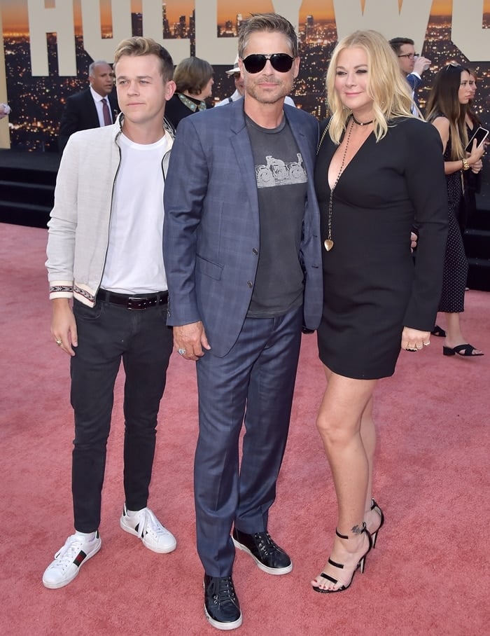 Rob Lowe (C) with his son John Owen Lowe and his wife Sheryl Berkoff