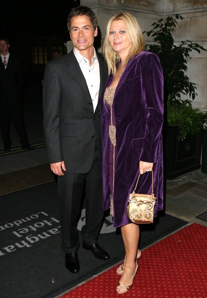 Rob Lowe with his wife Sheryl Berkoff in London