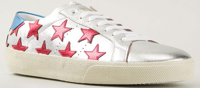 Saint Laurent Star Embroidered Sneakers