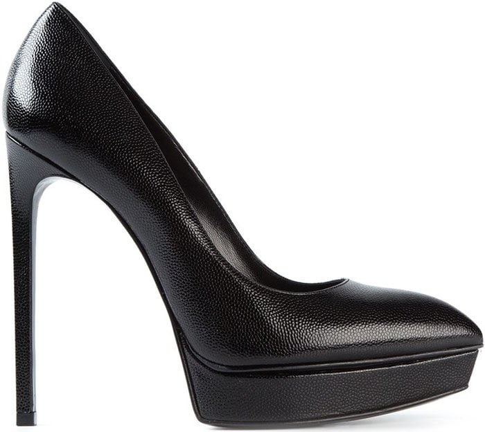 Saint Laurent "Janis" Platform Pumps in Black Leather