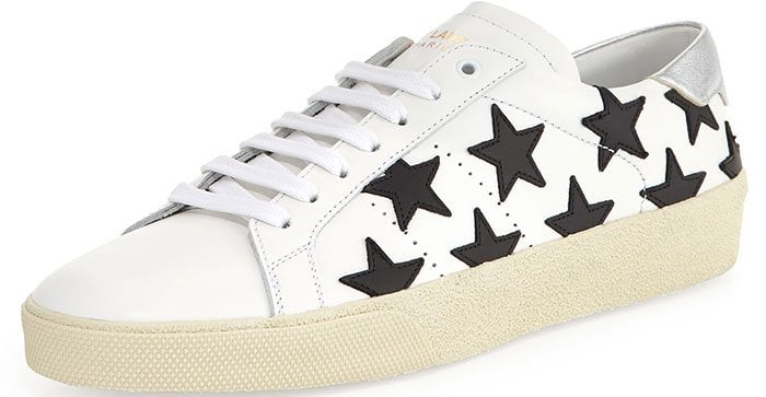 Saint Laurent Star Embroidered Sneakers