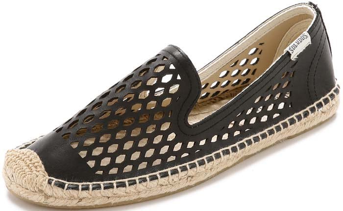Classic Soludos espadrilles, updated in perforated leather