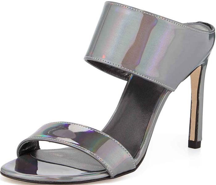 Stuart Weitzman MySlide Pewter Sandals