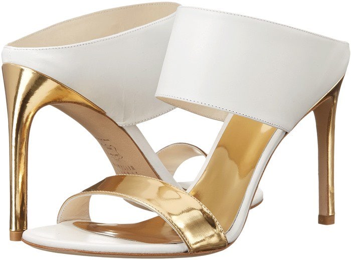 Stuart Weitzman Myslide White Calf Sandals