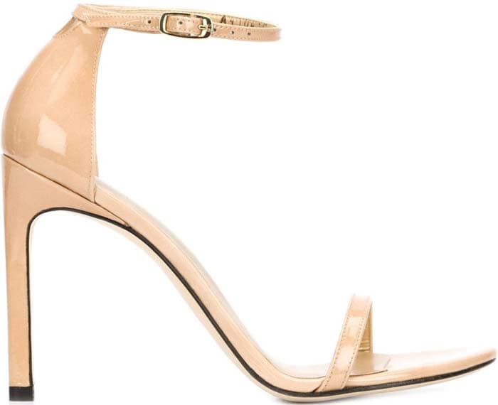 Stuart Weitzman Nudistsong Patent Nude Sandals