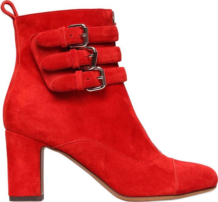 Tabitha Simmons 70MM "Nash" Suede Buckle Ankle Boots