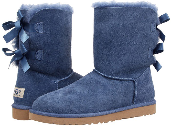 UGG's Sheepskin Bailey Boots With Charming Tonal Bows