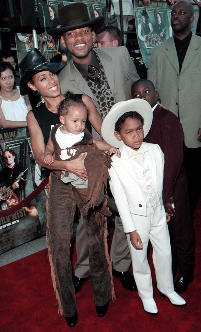 Actor Will Smith, actress Jada Pinkett Smith, son Jaden Smith, and Will's son Trey Smith