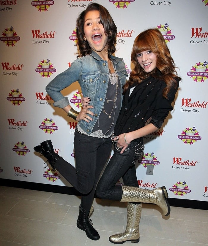 Young actresses Zendaya Coleman and Bella Thorne