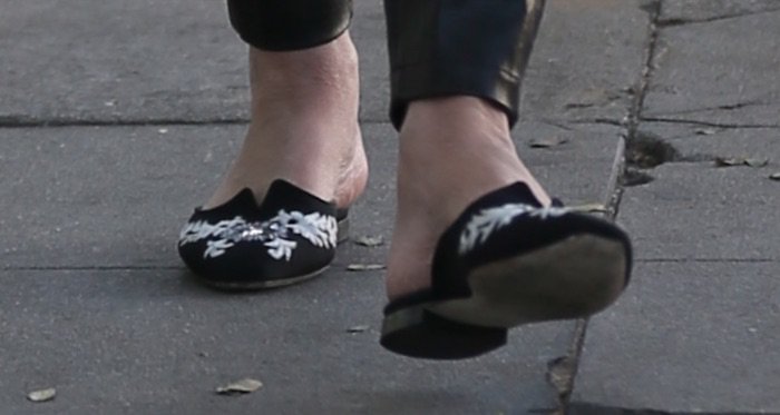 Sharon Stone rocks Oscar de la Renta Spanish mules