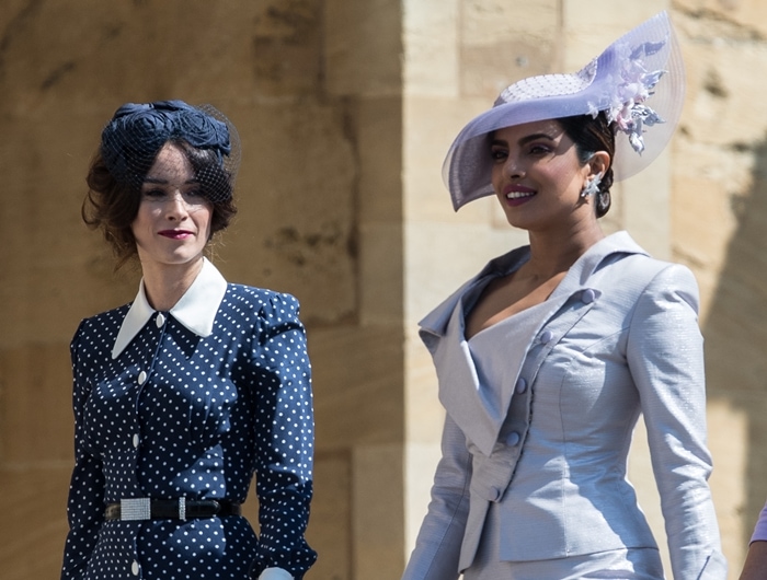 Abigail Spencer and Priyanka Chopra attend the wedding of Prince Harry and Meghan Markle