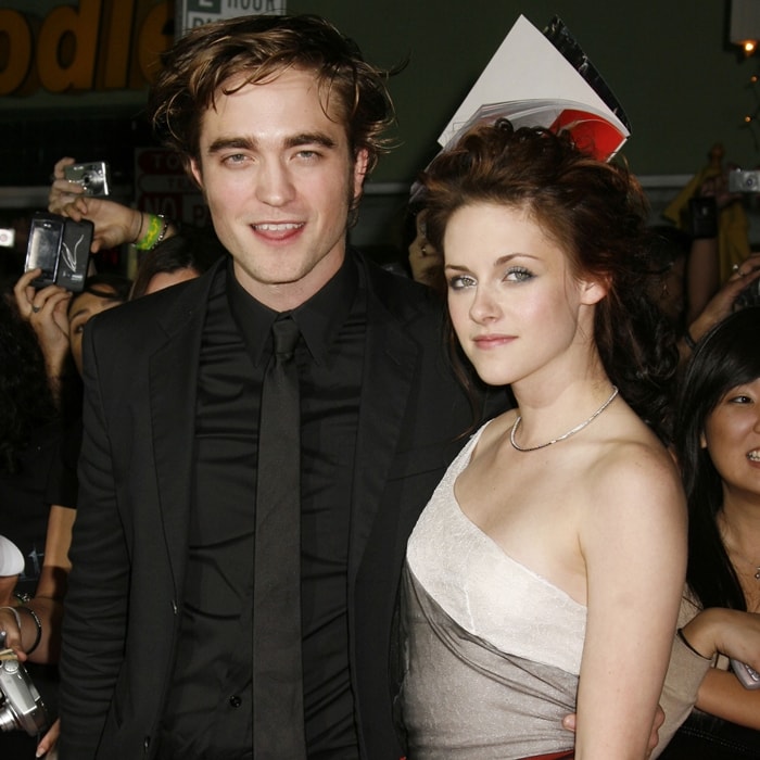 Actor Robert Pattinson and actress Kristen Stewart