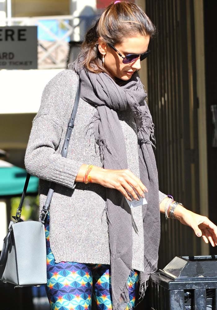 Alessandra Ambrosio leaving after a yoga class in Brentwood